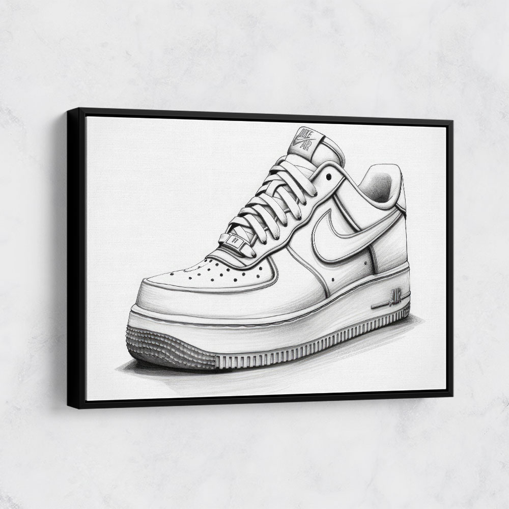 Air Force 1 Sketch Style Sneaker Wall Art